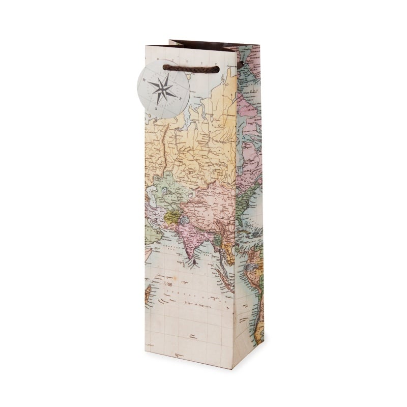 Vintage World Map gift bag by cakewalk