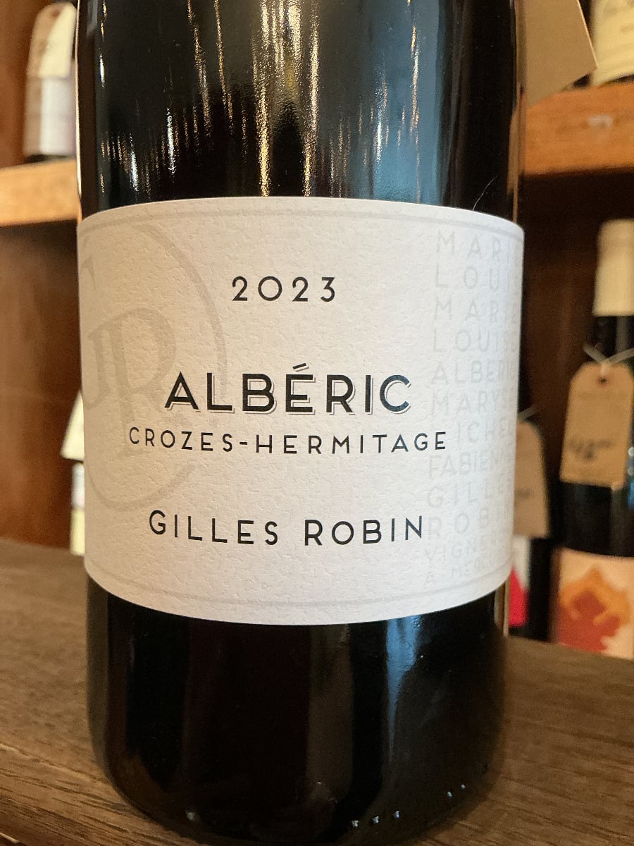 Gilles Robin, Crozes-Hermitage "Cuvee Alberic" 2023 Northern Rhone, France