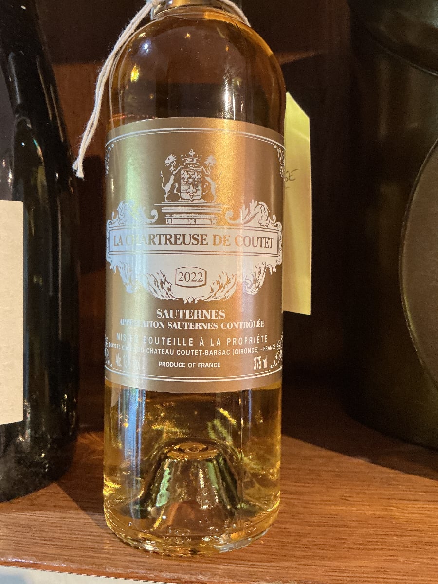 Chartreuse de Coutet, Sautemes 2022 Bordeaux, France