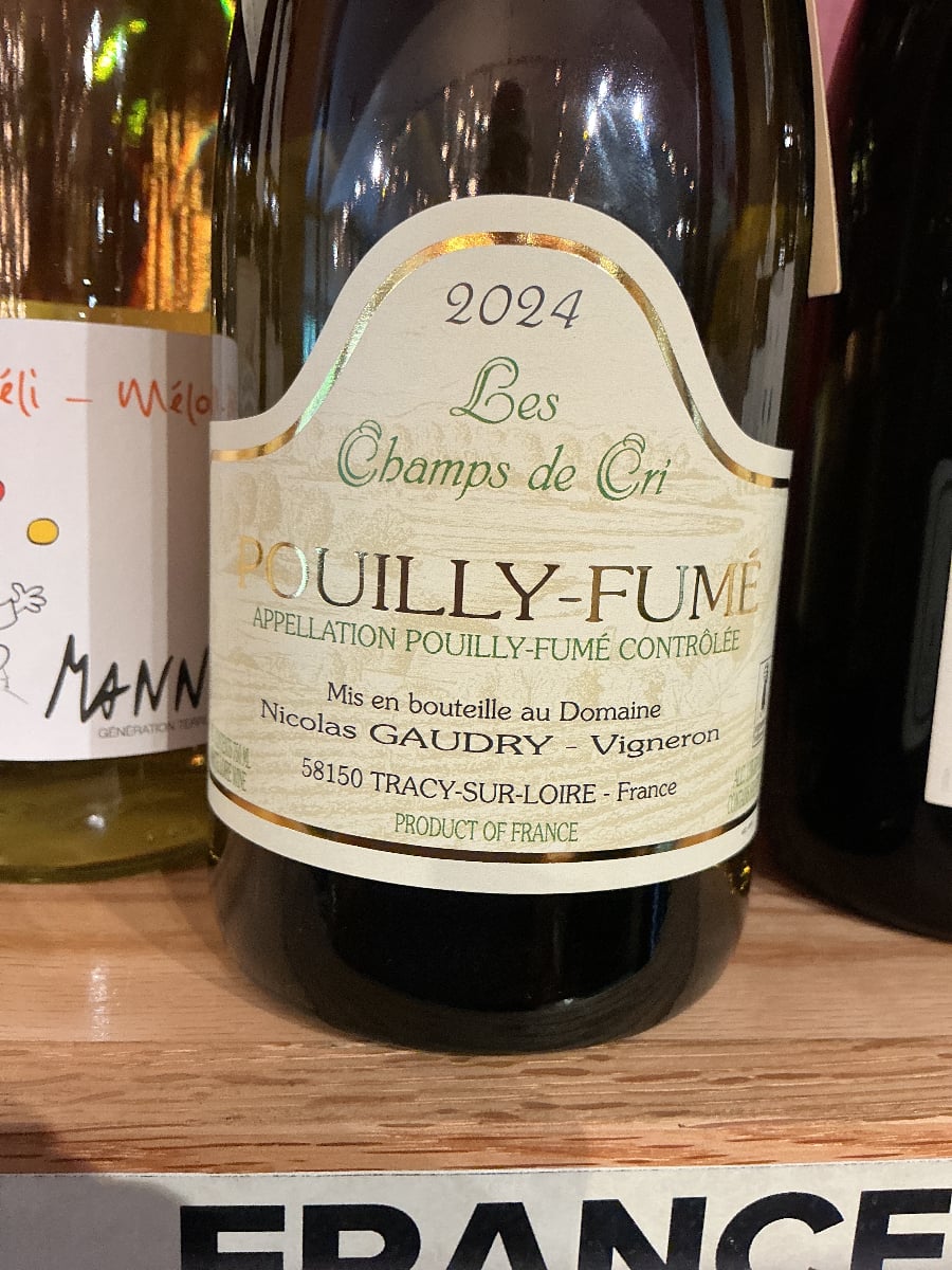 Nicolas Gaudry, Pouilly-Fume "Les Champs de Cri" 2024 Loire, France
